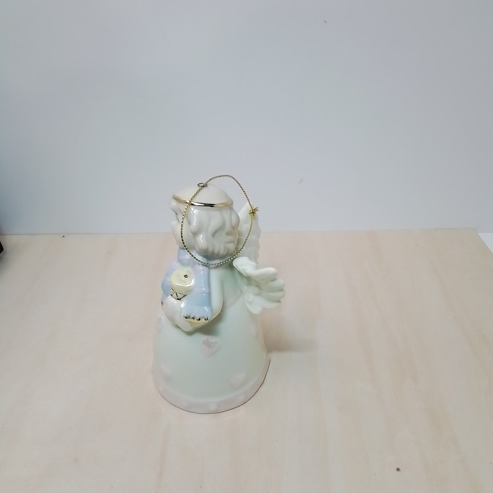 A Special Place Angel Bell Ornament Ceramic Bird Scarf Christmas Holiday Decor - Picture 2 of 9
